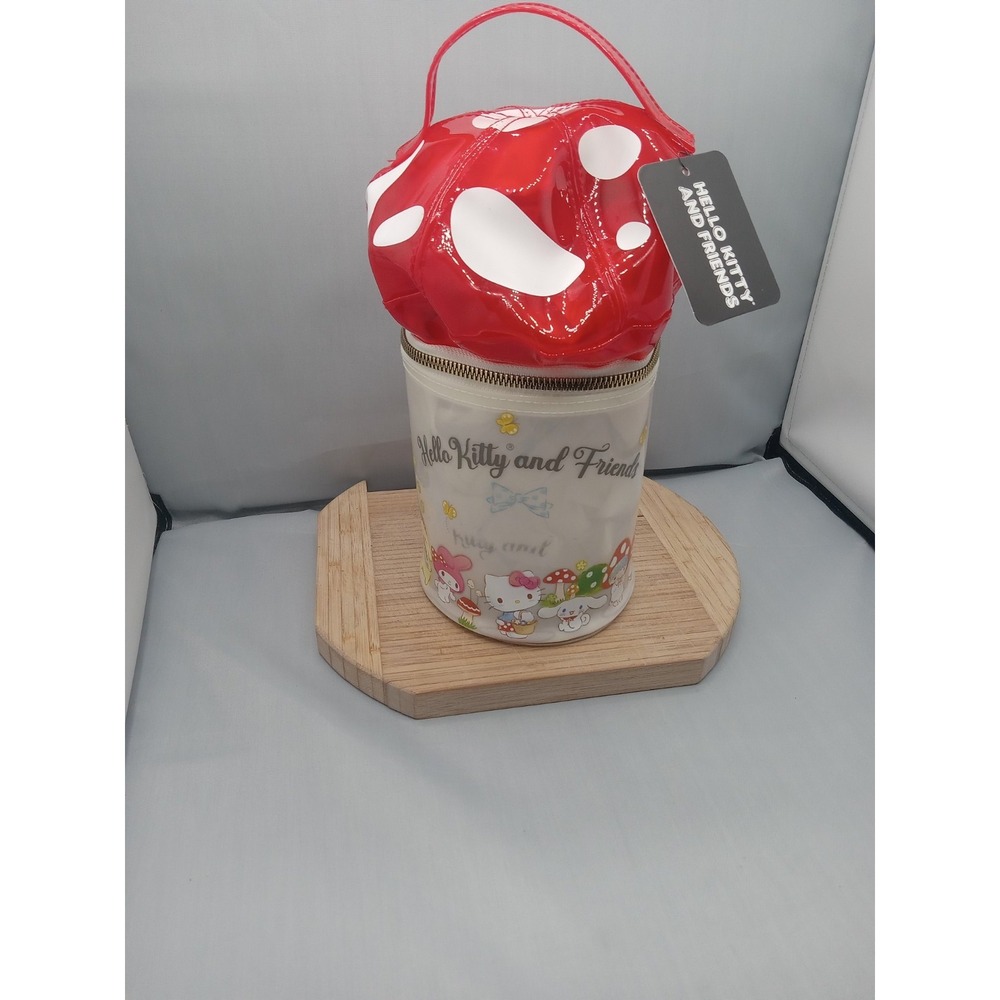 Sanrio Hello Kitty & Friends Mushroom Cosmetic Makeup Bag 12" BoxLunch Exclusive